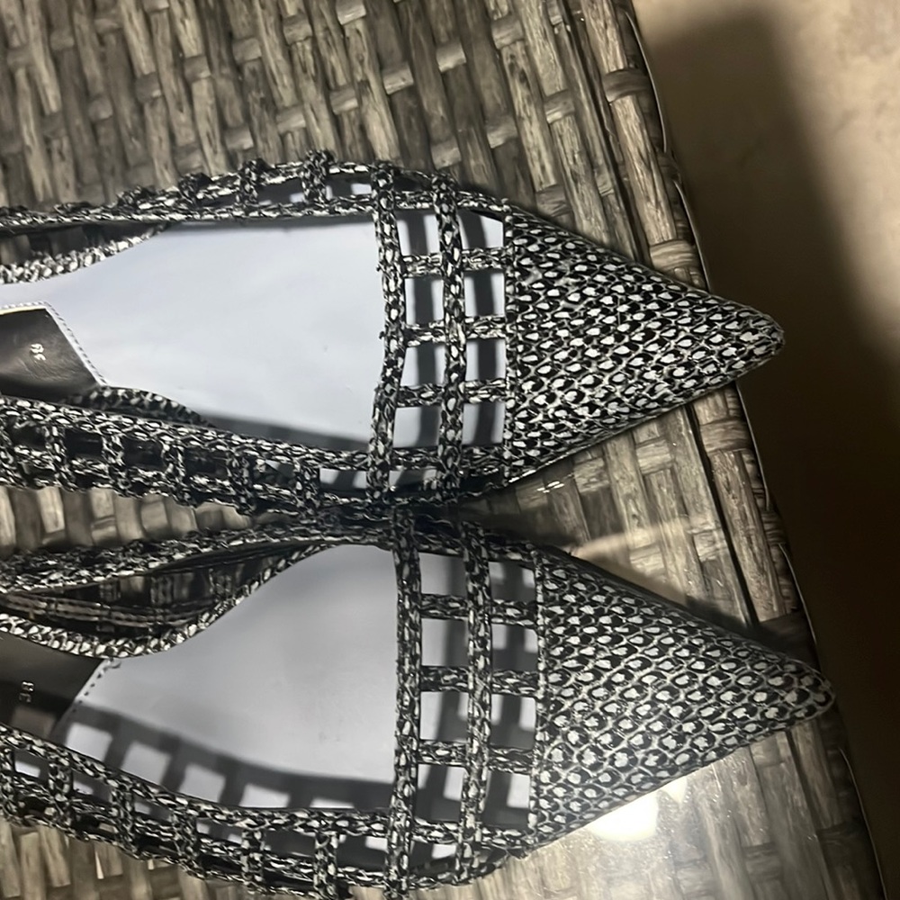 Zara shoes, light blue and black